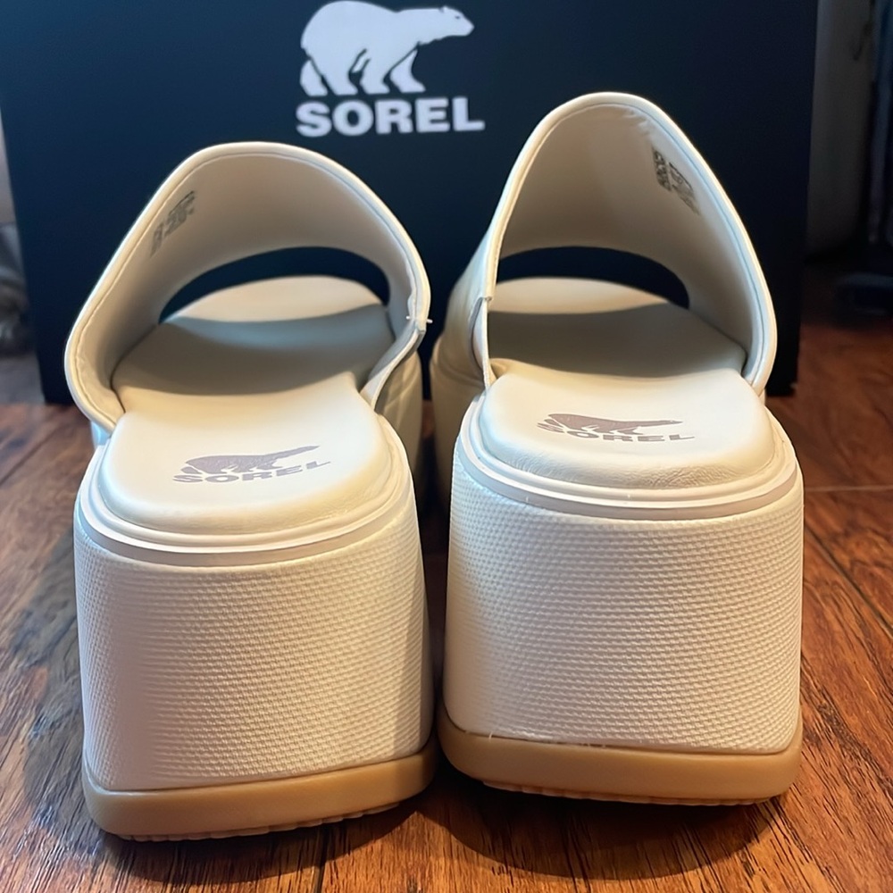 Sorel Cream Dayspring Slide Platform Slide Sandals NWT’s Size 9.5 - Picture 7 of 9
